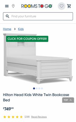 Hilton head twin bed with mattress