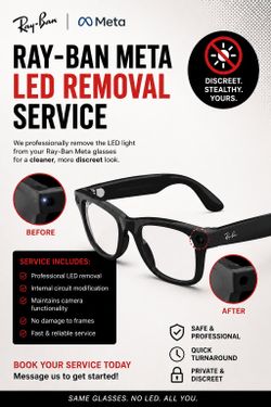 Ray ban meta led removal