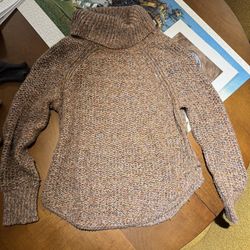 Prana Knit Sweater Turkle Neck/cowl Neck 