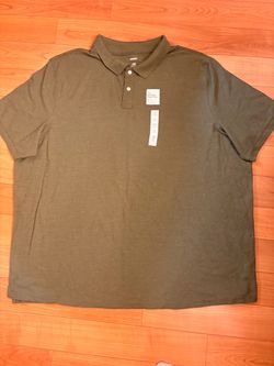 Sonoma Goods For Life Men's Essential Pique Polo Shirt Olive Green 4XB Big & Tall NWT