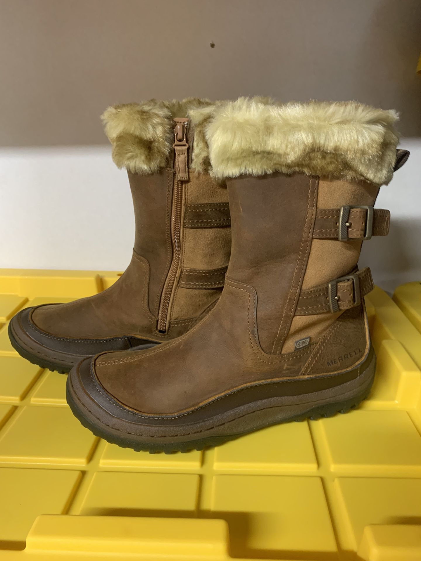 Womens Merrell Decora Chant Waterproof Fur Snow Boots