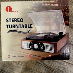 Brand New- Stereo Turntable Vinyl USB MP3 3 SPEED- Sealed in Box