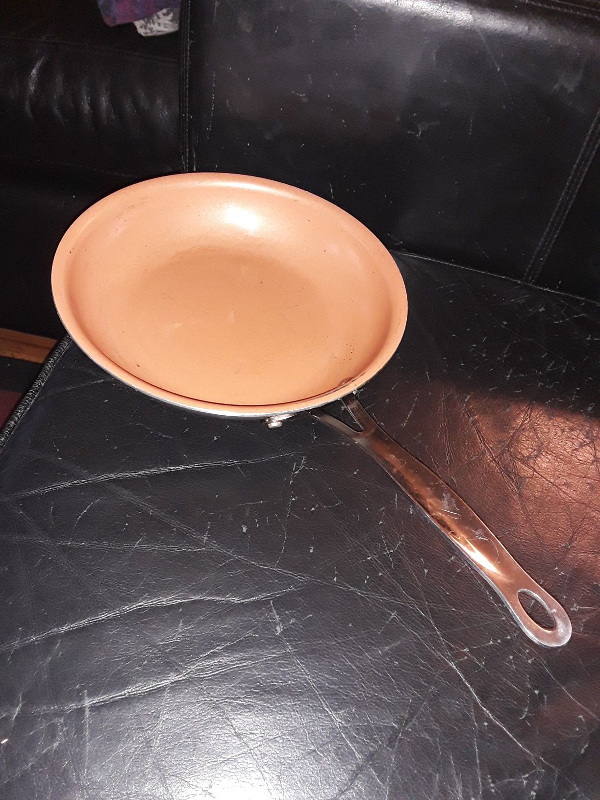 As Seen On TV red copper cooking pan