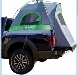 Truck Bed Tent, 5-6 Ft Camping Tent, Easy Setup by Pre-Attached Pole Waterproof PU2000MM, Rainfly Cover, 2 Person, Ventilated, Portable, Inner Pocket