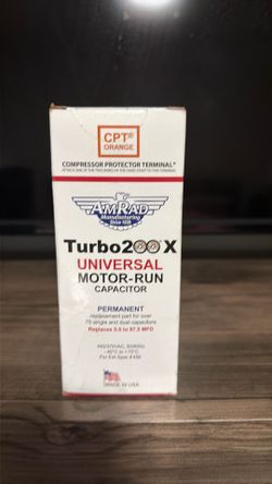 Turbo 200 X universal motor run capacitor