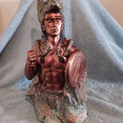 Vintage Indian Statue 10" Tall 