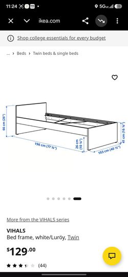 Twin bed frame
