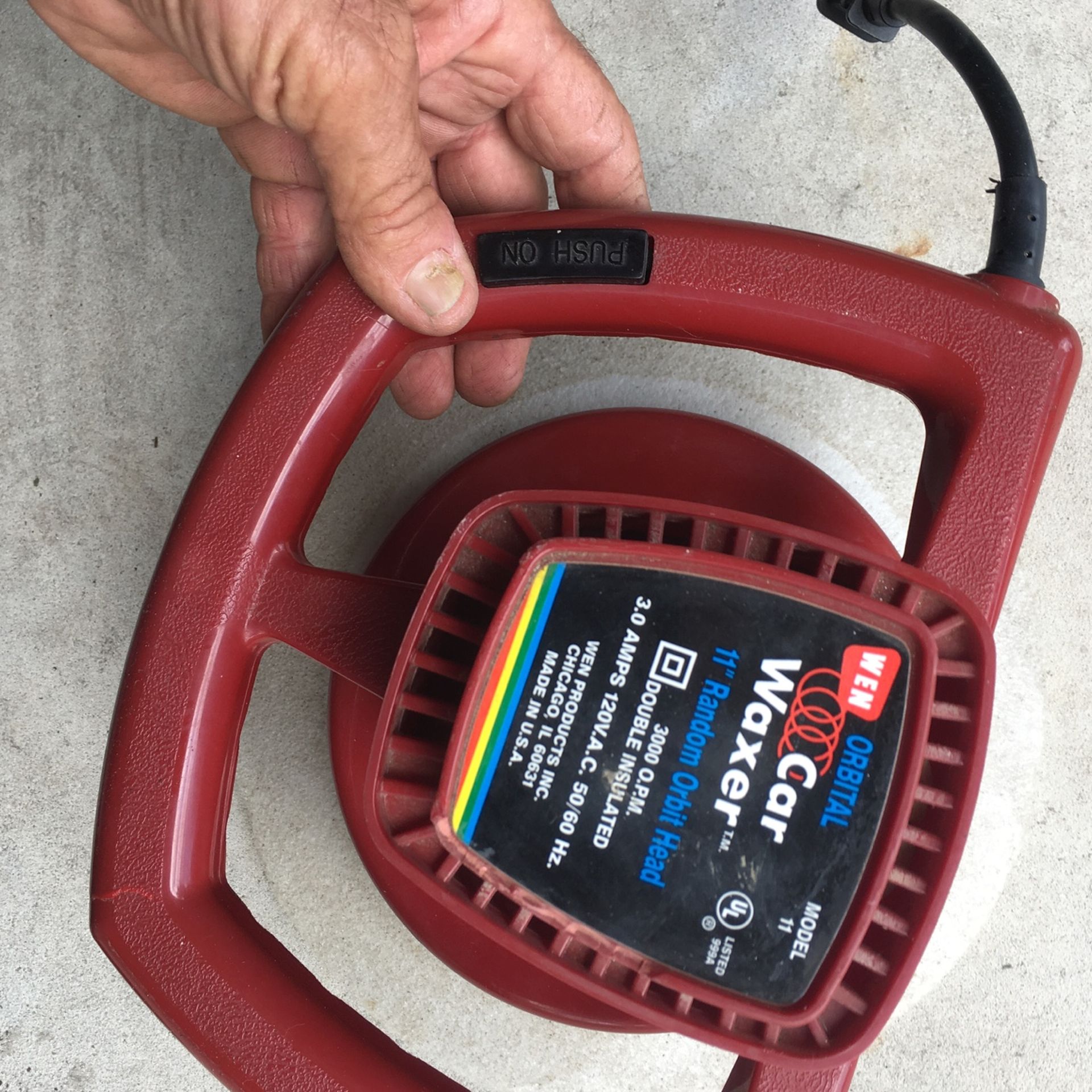 Car waxer 11 inch radium orbit head