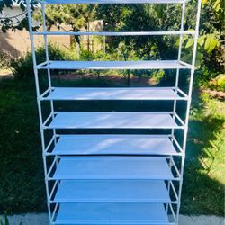 10 Tier Shoes Clothing Rack Shelves Closet Organizer Lightweight Size Length 33", Width 12", Height 62" New Condition Assembled