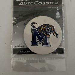 Brand New University Of Memphis Absorbant Stone Autocoaster By Absorbastone