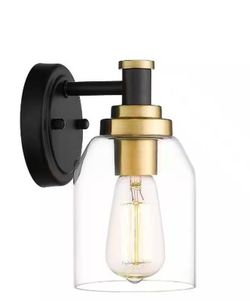 7 In Black And Gold  Vanity Hallway Light