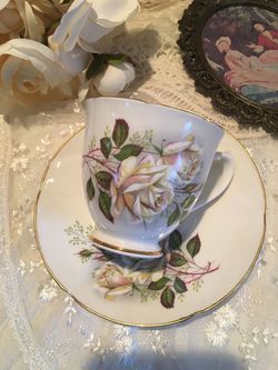 Vintage CLARE 1960s Bone China one Teacup and one Saucer