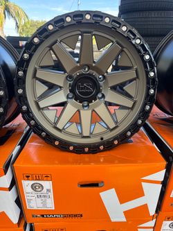 NEW RIMS HARDROCK17x9 offset -12 6x139.7 MATTE BRONZE BLACK B/L