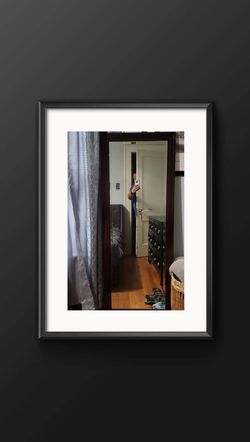 Blac Floor mirror