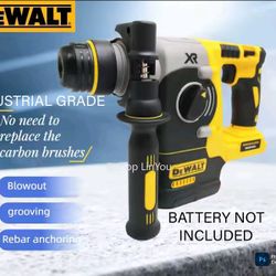 SALE DEWALT ROTARY HAMMER DRILL, INDUSTRIAL GRADE. BRUSH LESS MOTOR, 1100 RPM, 4980 BPM. 