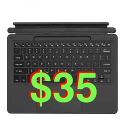 Microsoft Surface Pro X Type Keyboard Surface Pro 9 Keyboard Surface Pro 8 Keyboard, Compatible with Surface Pro 8, 9, X, 13"" Backlit Black