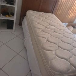 Twin Head Board, Mattress, Box And Frame
