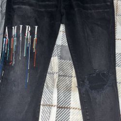 Amiri Paint Drip Jeans 