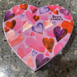NEW See's Candies Heart Box 4 oz Assorted Chocolates