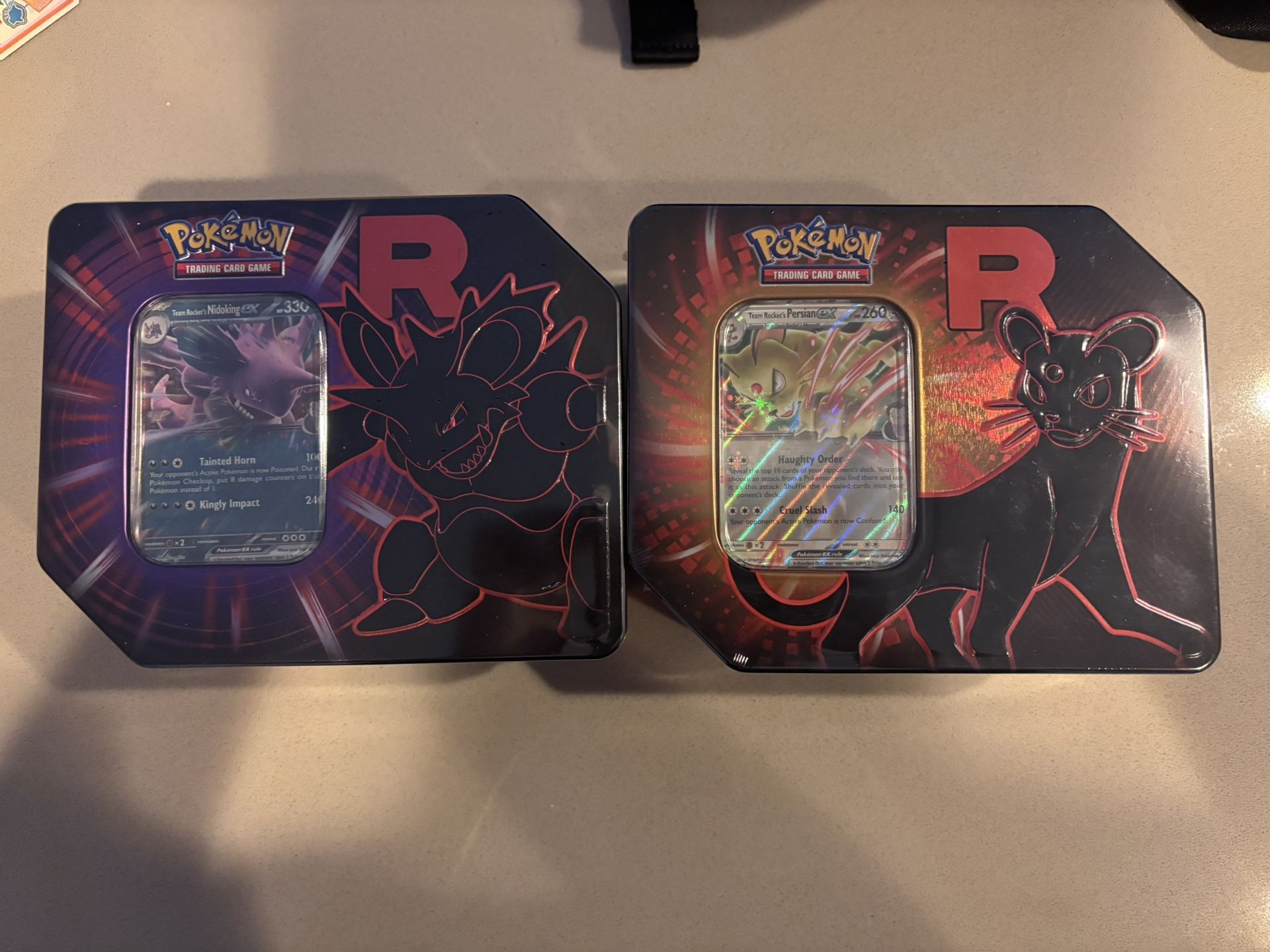 Pokemon Destined Rival Team Rocket Tins