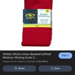 Red Baseball Socks 