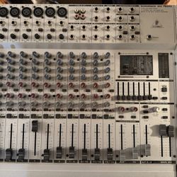 MX 1804X Audio Mixer (needs repair) with mobile rack mount cart