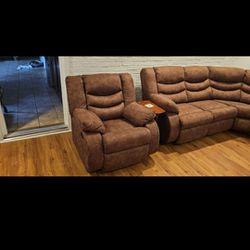 New Reclining Sectional And Recliner 