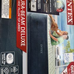 Intex 24” Queen Dream Lux Pillow Top Air Mattress (Built-in Pump)