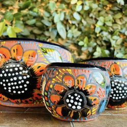 Set of 3 Talavera Bowl Pot Planters