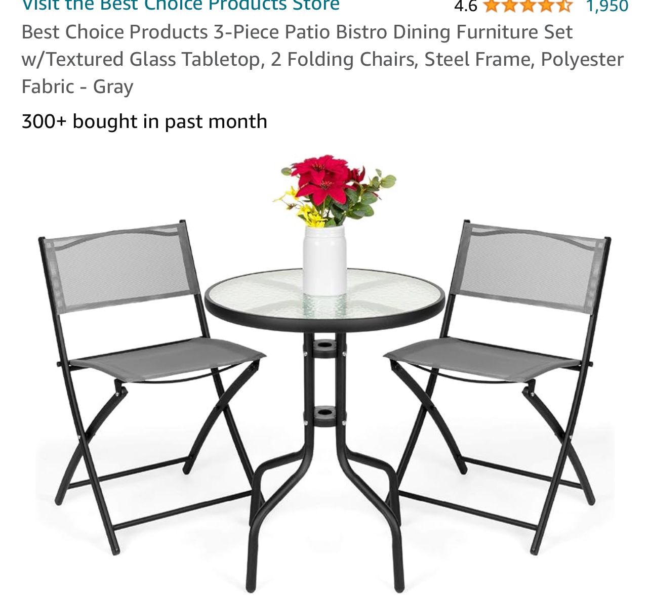 3-piece Patio Bistro Dining Set