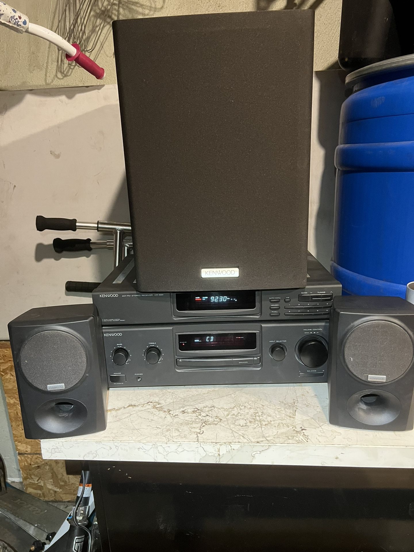 Kenwood Receiver 200 Watts. No Funny. Noises Also Have A Bluetooth Adapter Sold Separately.