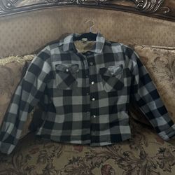 Kids Cozy Flannel Jacket Size 10-12