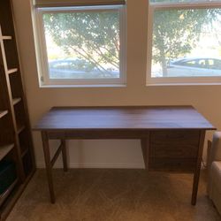 Room & Board "Henning" Walnut Desk 56w x 24d x 30h