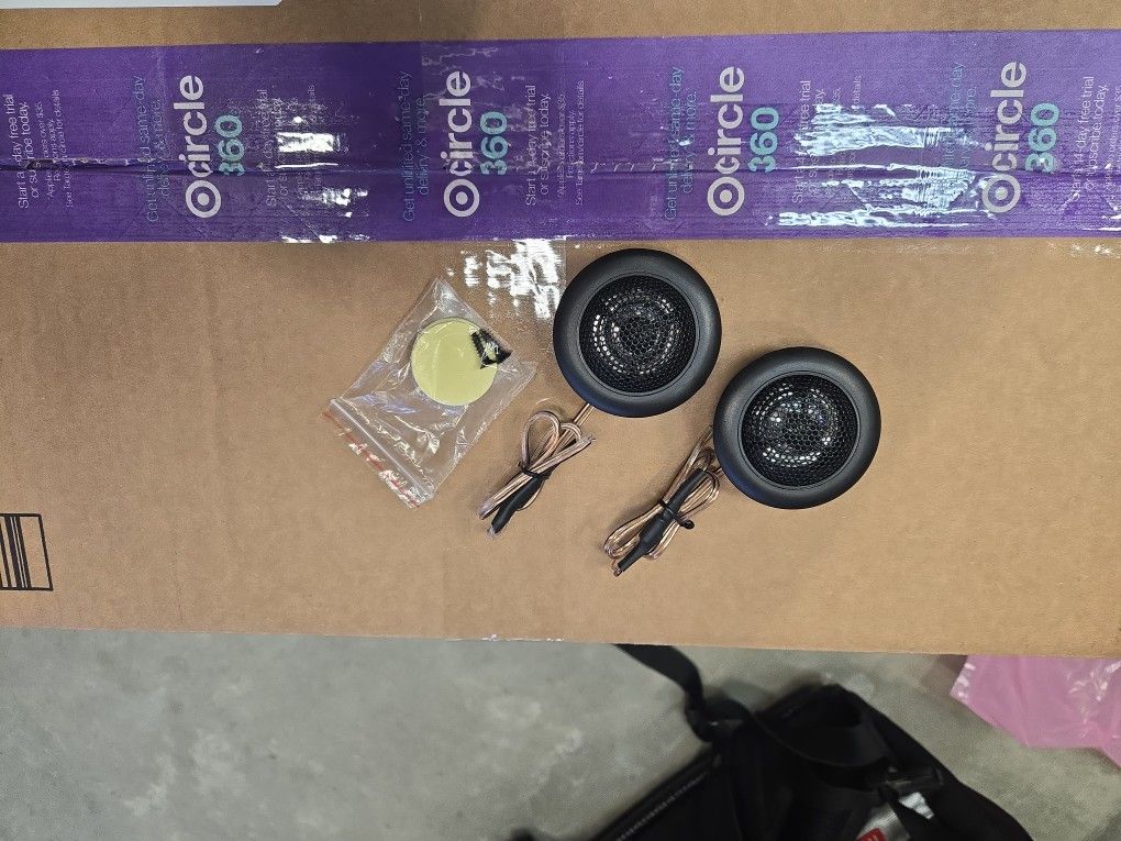 New Pair Of MA Audio Tweeters W/Inline Crossovers Car Audio Speakers