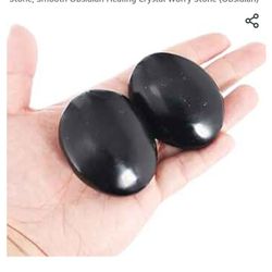 Black Obsidian Palm Stone 