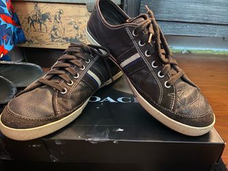 Coach Brown Leather Low-Top Sneakers
