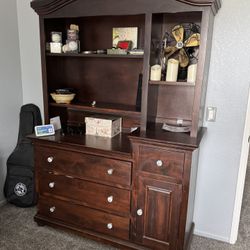 Dresser And Changing Table With Shelf