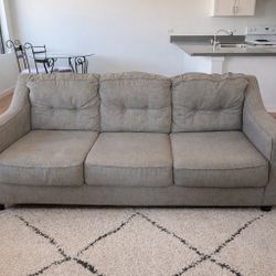 Modern Transitional Gray 3-Seater Sofa Couch – Clean, Comfortable , Priced to Sell