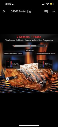 ThermoPro TempSpike 500FT Bluetooth Wireless Meat Thermometer For  Grill/Smoker