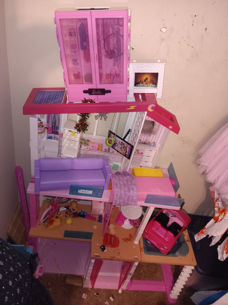 Barbie Doll House  and Assarices Doll House By Itself Is 200 At Store