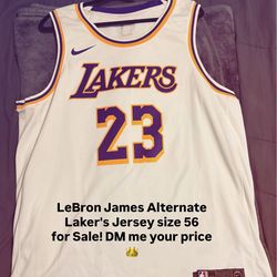 LeBron James Alternate Laker's Jersey size 56