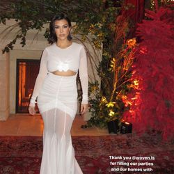 White Sheer Sculpted Maxi Dress – XS – Fashion Nova (Kourtney Kardashian Style)