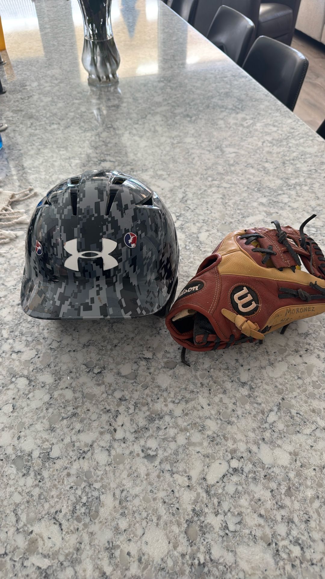 T-Ball Glove And Helmet