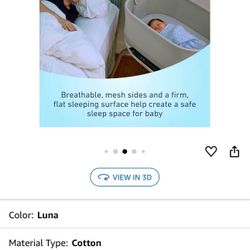 Graco® SmartSense™ Soothing Baby Bassinet – Smart Newborn Bassinet Detects and Automatically Responds to Baby's Cries – for Newborn Babies to 6 Months