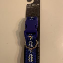 Pets First  NFL nylon pet collar adjustable LA Rams Blue size large