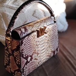 Michael Kors Snake skin Brown mini Handbag