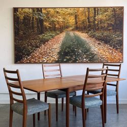 1960’s paired flip-top dining set by GP Farum and Svesgards