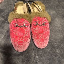 Authentic Horsebit Gucci Mules Pink Kids