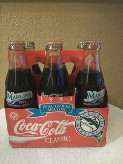 Florida Marlins Coca Cola bottles