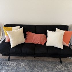 Black Memory Foam Futon